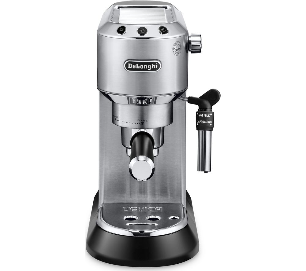 DeLonghi Dedica silver espresso machine